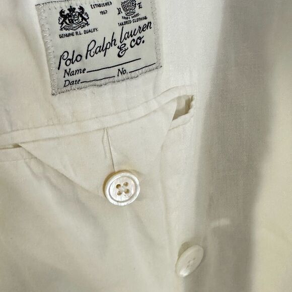 Polo Ralph Lauren White Double-Breasted Blazer | Size 2 - Picture 10 of 12